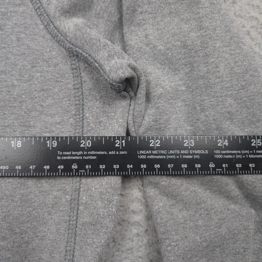The North Face Mens M Gray Quarter Zip Pullover Sweatshirt Fleece Lined